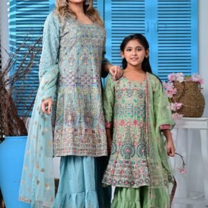 Big & Baby combo Gowne set